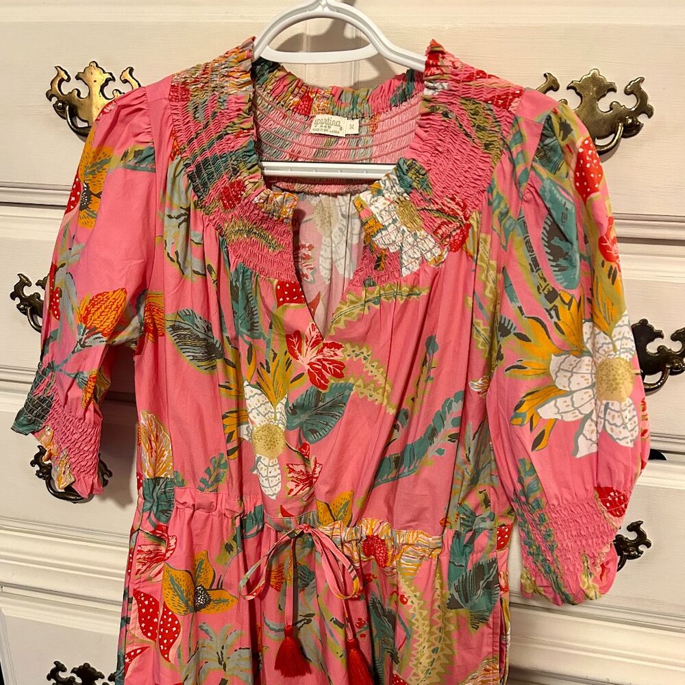 Spell & The Gypsy Collective Pink Floral Maxi Dress - Medium